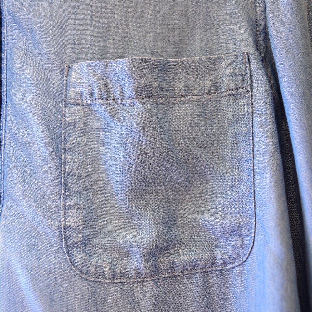 Athleta Chambray Tencel Popover Shirt Womens Size Small - Picture 7 of 10